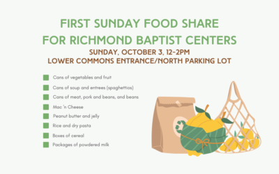 First Sunday Food Share – October 3, 2021