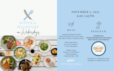 Wednesday Night Supper & Fellowship — November 3, 2021