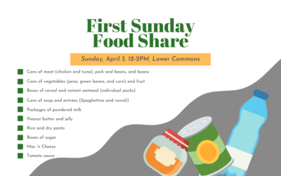 First Sunday Food Share – April 3, 2022