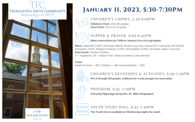 Thoughtful Faith Community — January 11, 2023