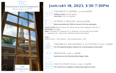 Thoughtful Faith Community — January 18, 2023